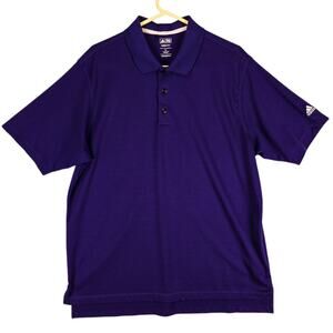 Adidas Golf Climalite Polo Shirt Men’s XL Purple Moisture Wicking Performance